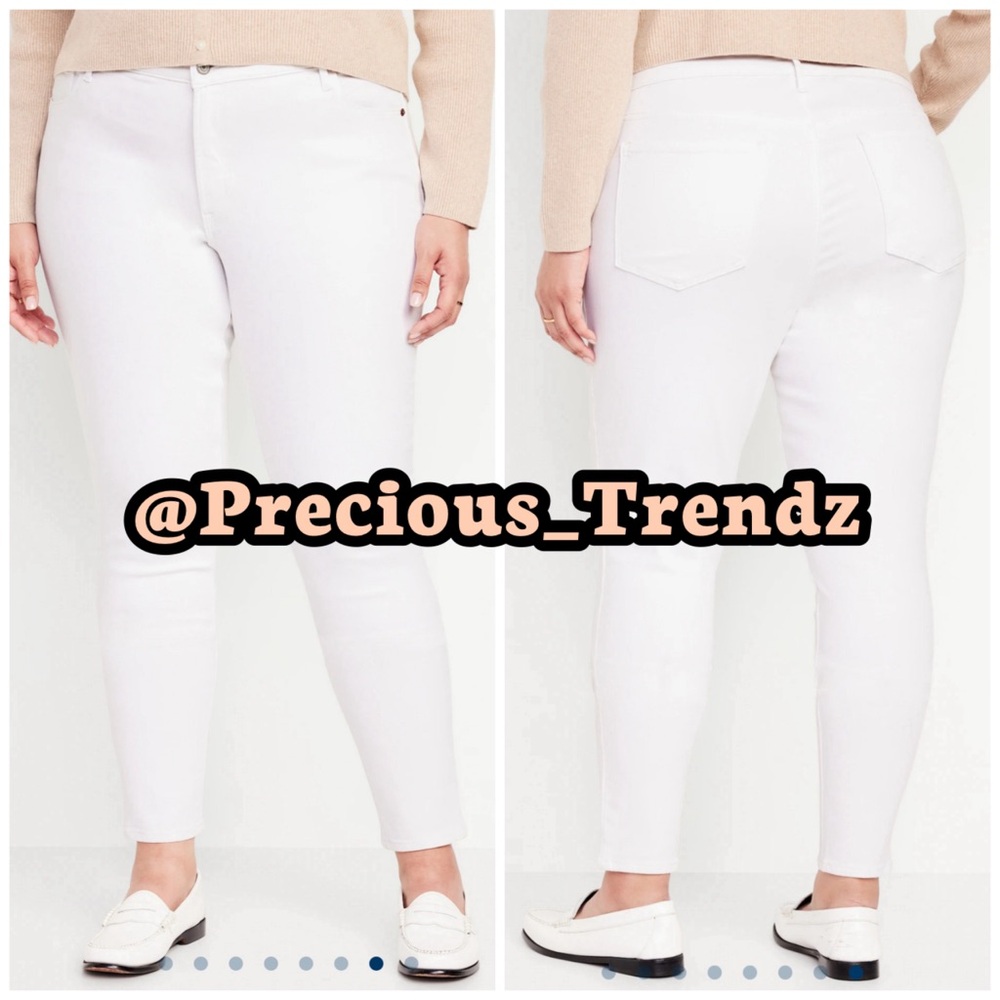📦 Old Navy Mid-Rise Rockstar Super-Skinny Jeans Size 16 White